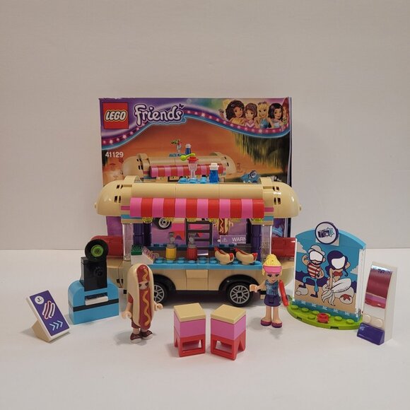 Lego Friends Hot Dog Van Set 41129 With Minifigures Instructions Complete - Picture 1 of 6